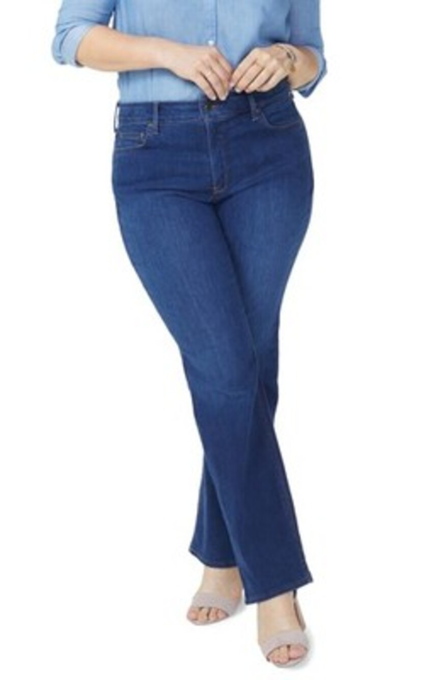 NYDJ Plus Size Barbara Bootcut Jeans Women's 16W Quinn 5 Pockets Zip/Button